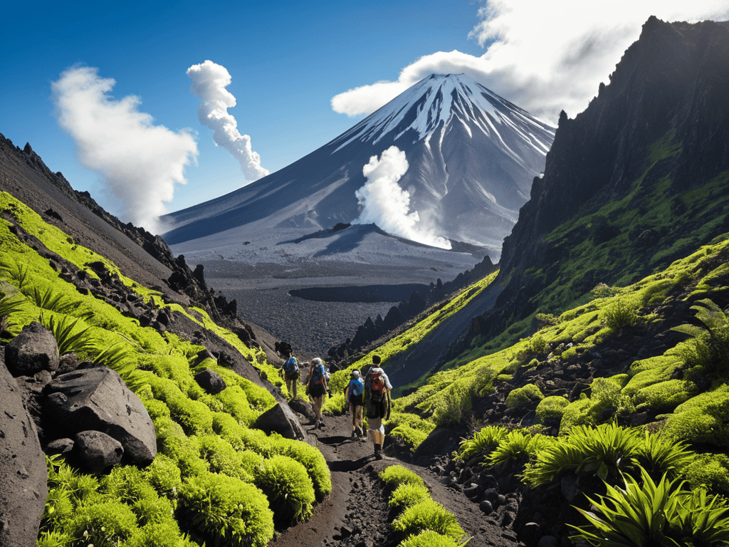 Volcano tourism adventure landscape