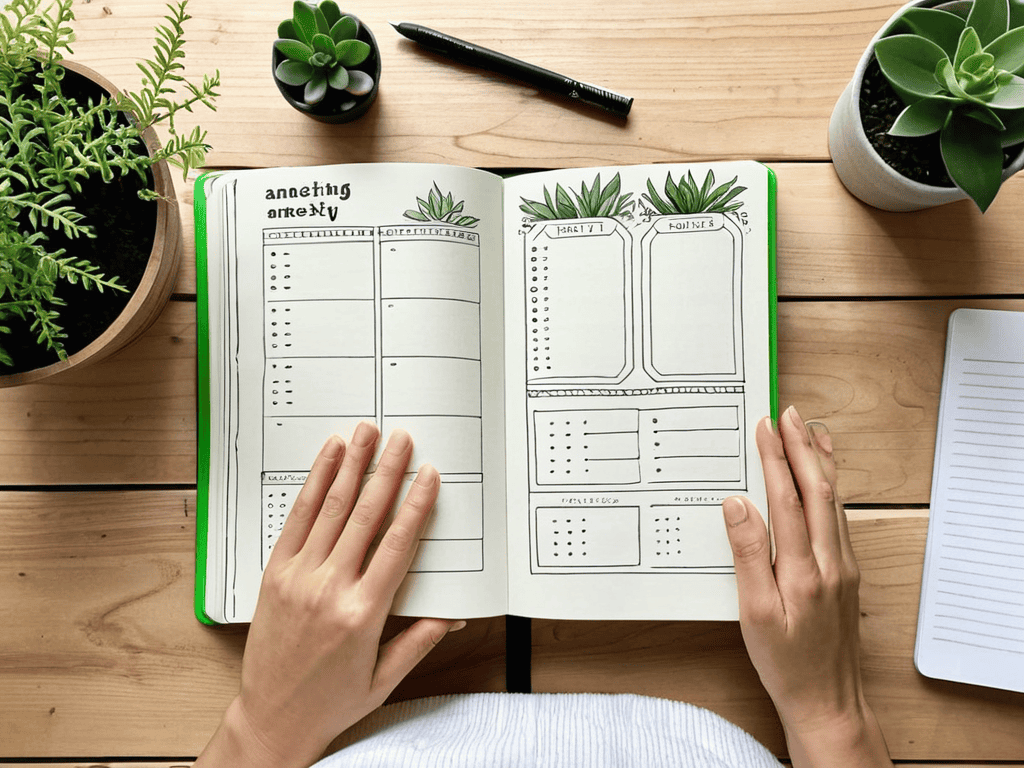 Bullet Journal for Anxiety tracking template