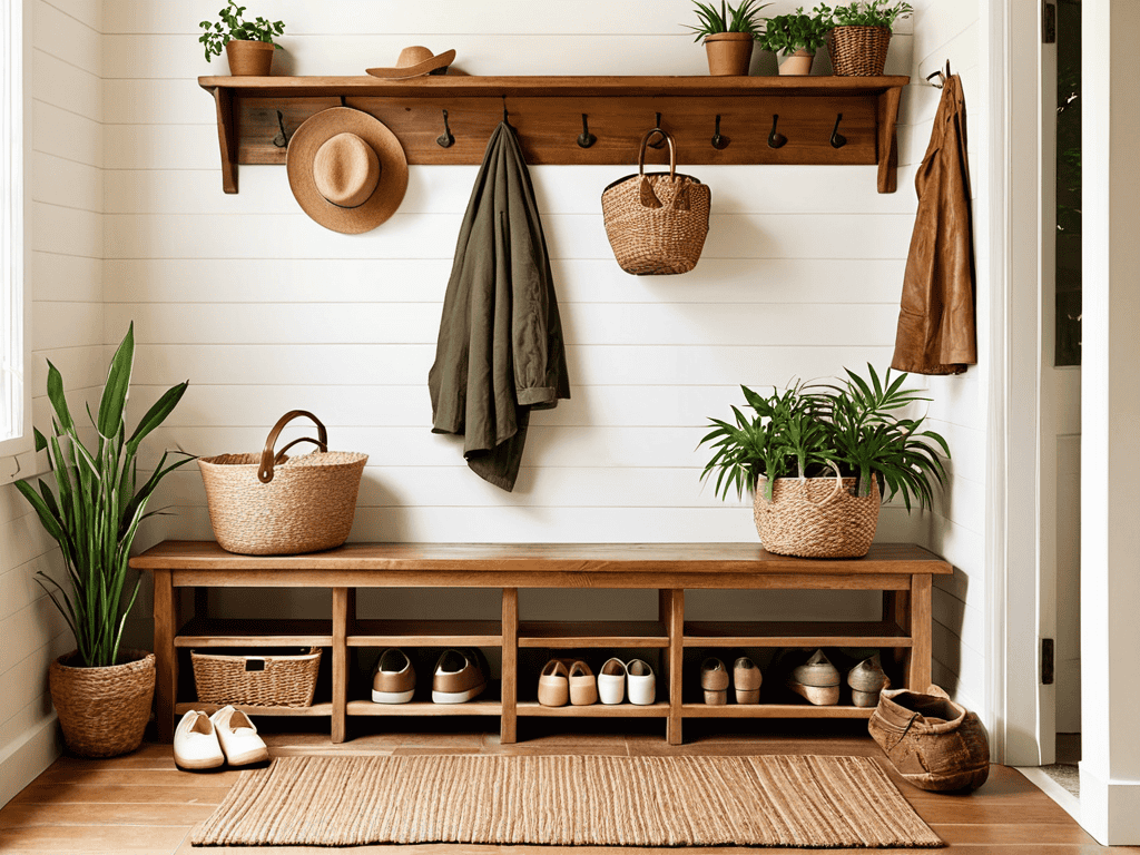 Organization Goals: Build a Mudroom Bench With Shoe Storage 7 Mudroom bench with weaving functionality