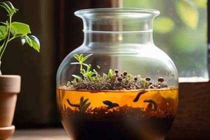 Creating a DIY worm casting tea.
