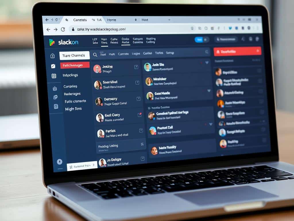 Slack team communication platform Slack team communication platform