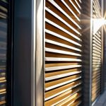 Automated Louver Sun-Shading Actuators in shadow.