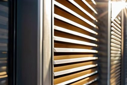 Automated Louver Sun-Shading Actuators in shadow.