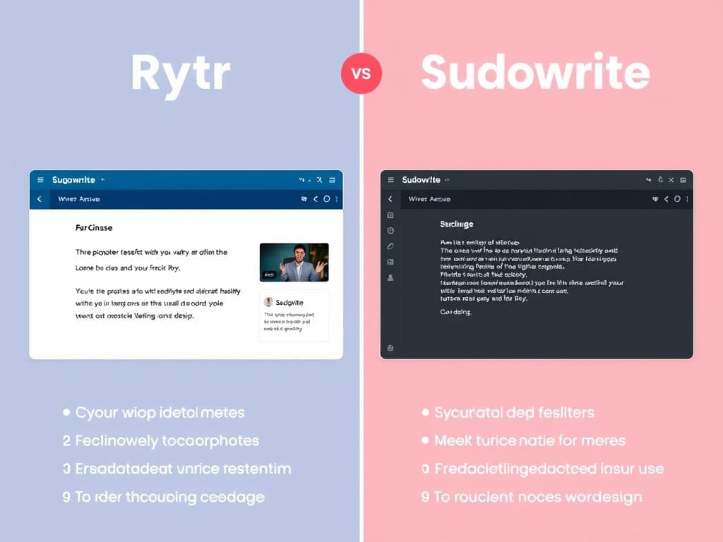 Rytr vs Sudowrite AI writing