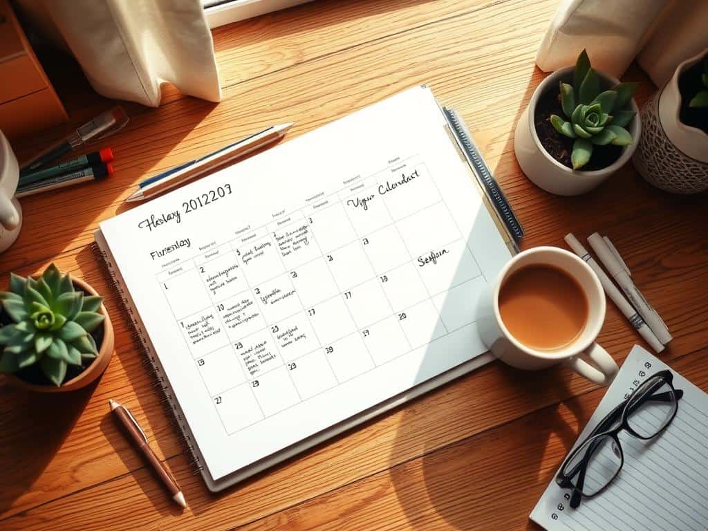 calendar planning for weekend reset